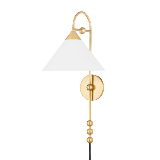 Mitzi Sang Wall Sconce in Aged Brass