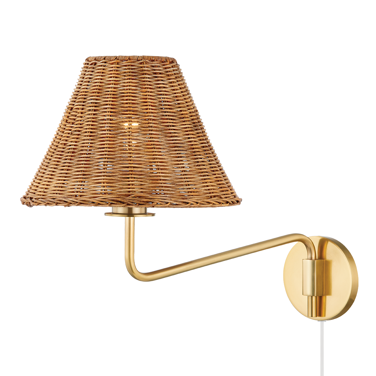 Mitzi Issa Plug-in Sconce in Aged Brass