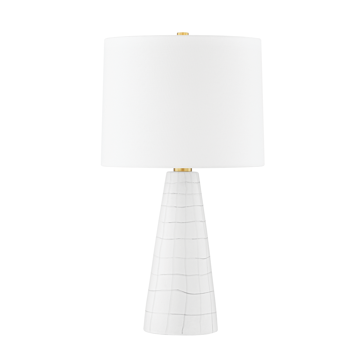 Mitzi MELINDA Table Lamp in AGED BRASS/CERAMIC SATIN WHITE