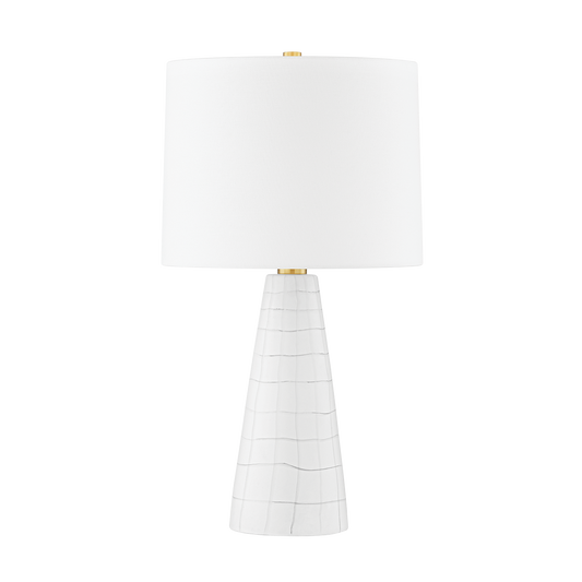 Mitzi MELINDA Table Lamp in AGED BRASS/CERAMIC SATIN WHITE
