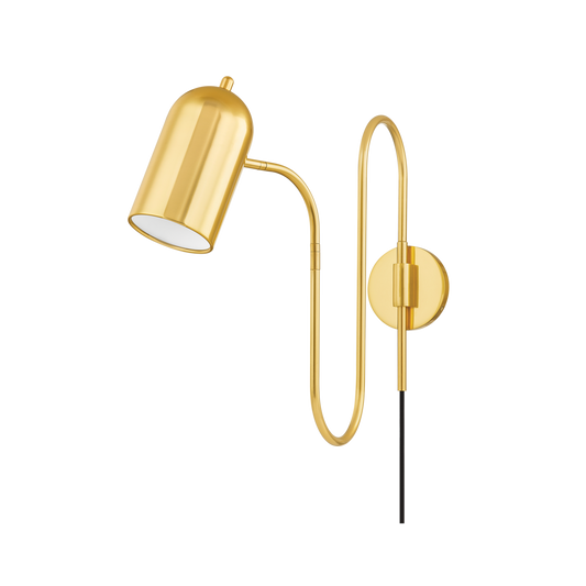 Mitzi ROMEE Plug-in Sconce in AGED BRASS