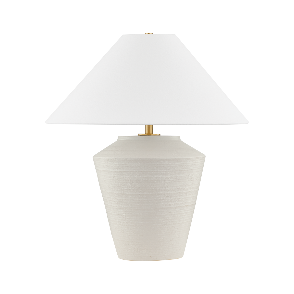Mitzi RACHIE Table Lamp in Aged Brass/ Ceramic Whitewash Terracotta