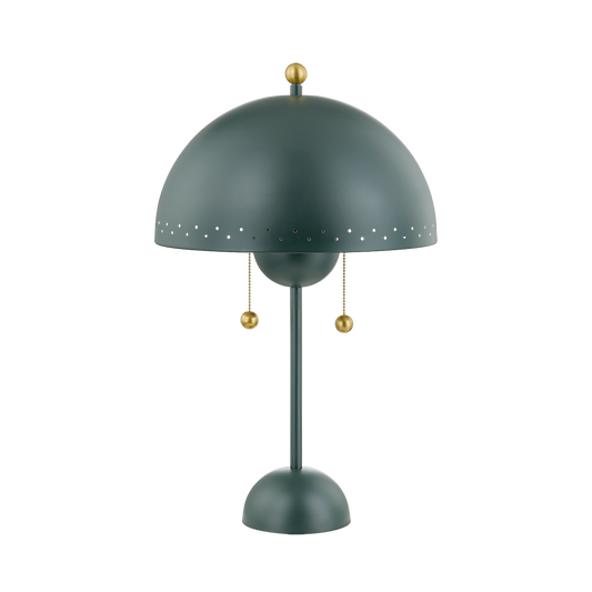 Mitzi Jojo TABLE LAMP in Aged Brass/Soft Studio Green