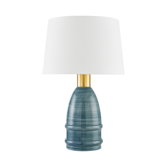 Mitzi Tenley TABLE LAMP in Aged Brass/Ceramic Inchyra Blue