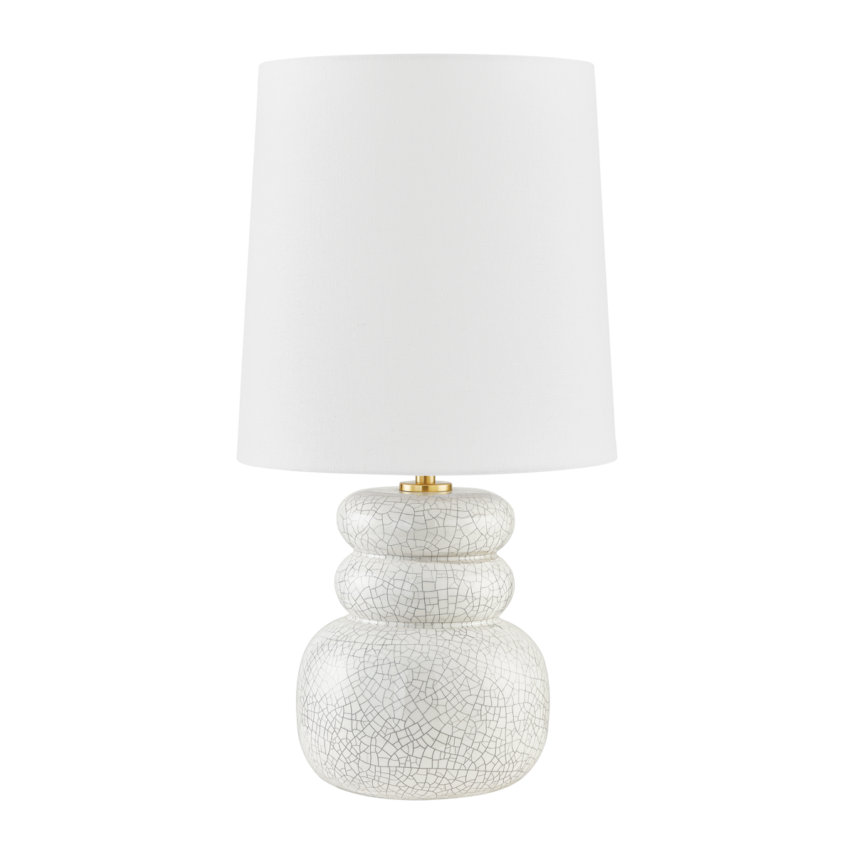 Mitzi Corinne TABLE LAMP in Aged Brass/Ceramic Peignoir Crackle