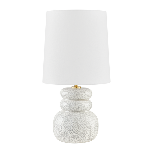 Mitzi Corinne TABLE LAMP in Aged Brass/Ceramic Peignoir Crackle