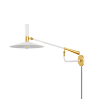 Mitzi MILENA Wall Sconce in AGED BRASS/SOFT CREAM