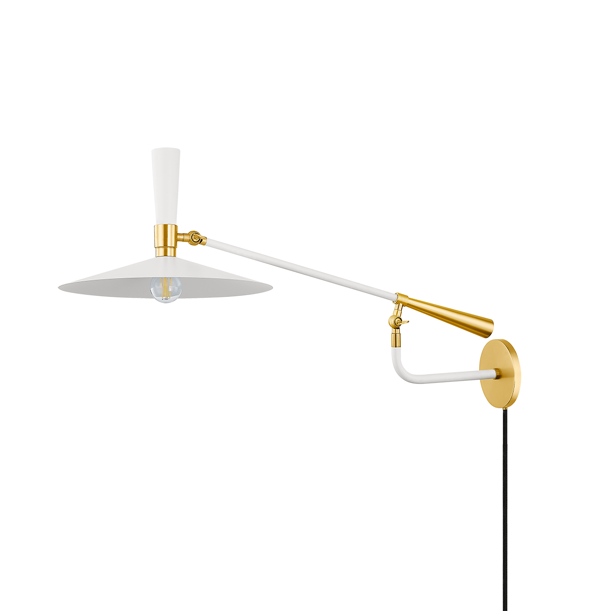 Mitzi MILENA Wall Sconce in AGED BRASS/SOFT CREAM