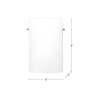 Hudson 9-in Opal Glass 1 Light Wall Sconce