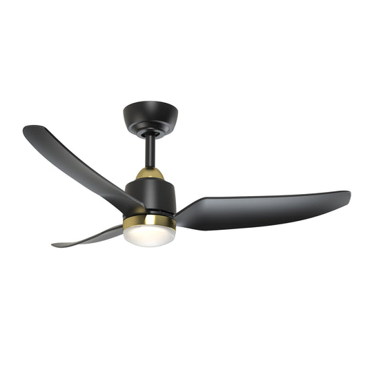 Hugo 42-in Brushed Gold/Matte White with Light Kit Ceiling Fan