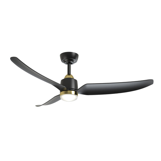 Hugo 52-in Brushed Gold/Matte White with Light Kit Ceiling Fan