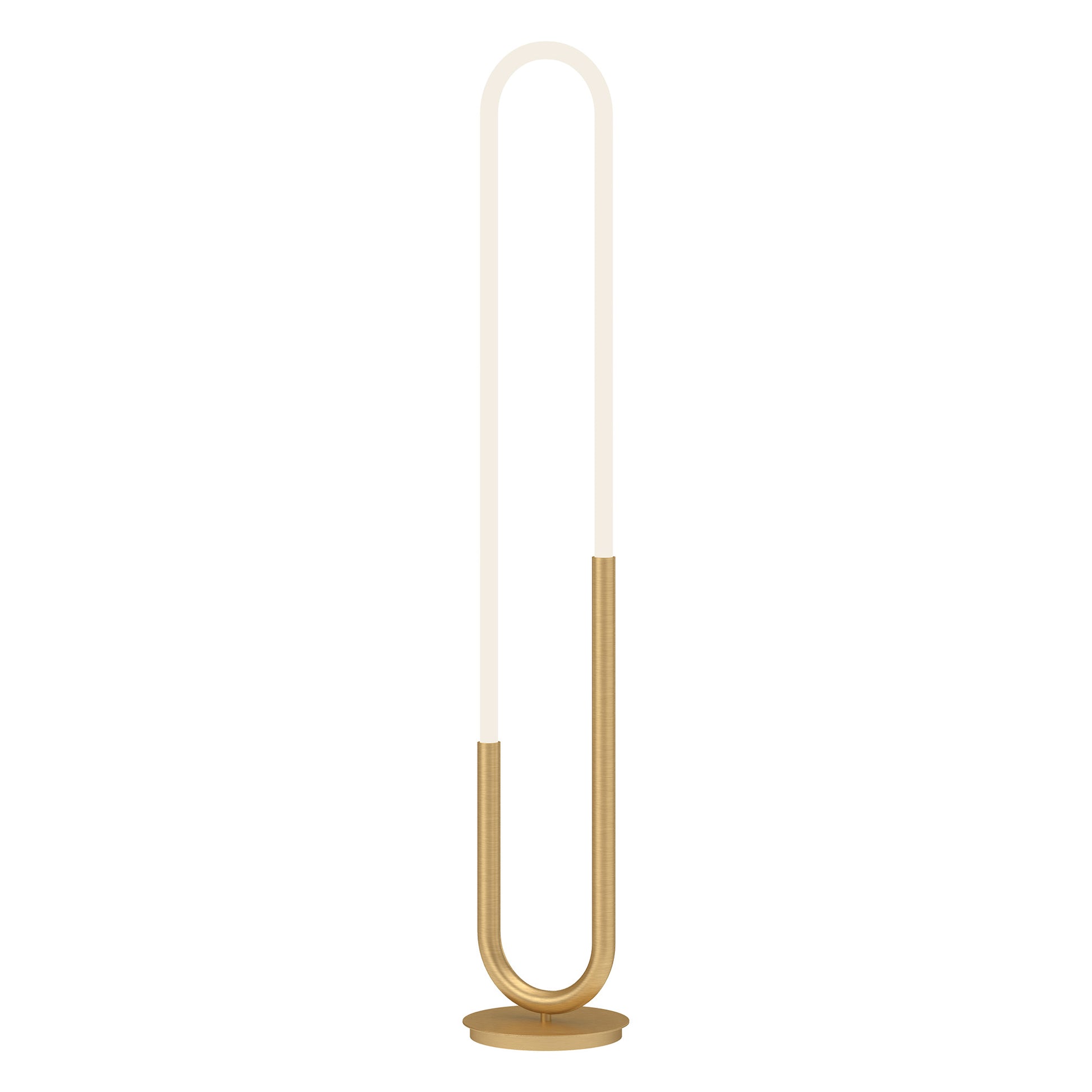 Huron Brushed Gold LED Floor Lamp
