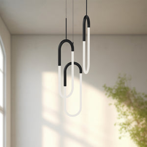 Huron 3 Head Brushed Gold LED Multi Pendant