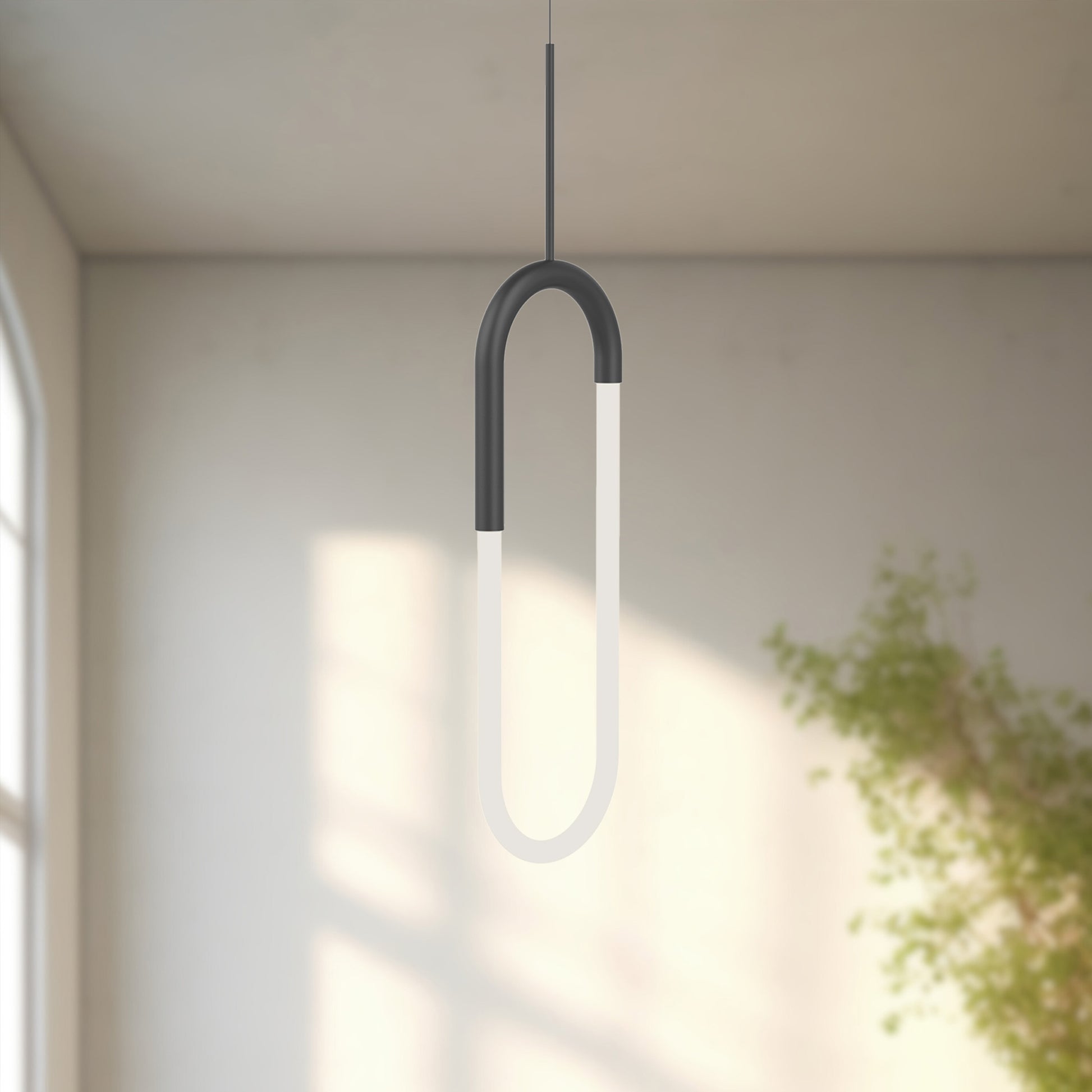 Huron 8-in Brushed Gold LED Pendant