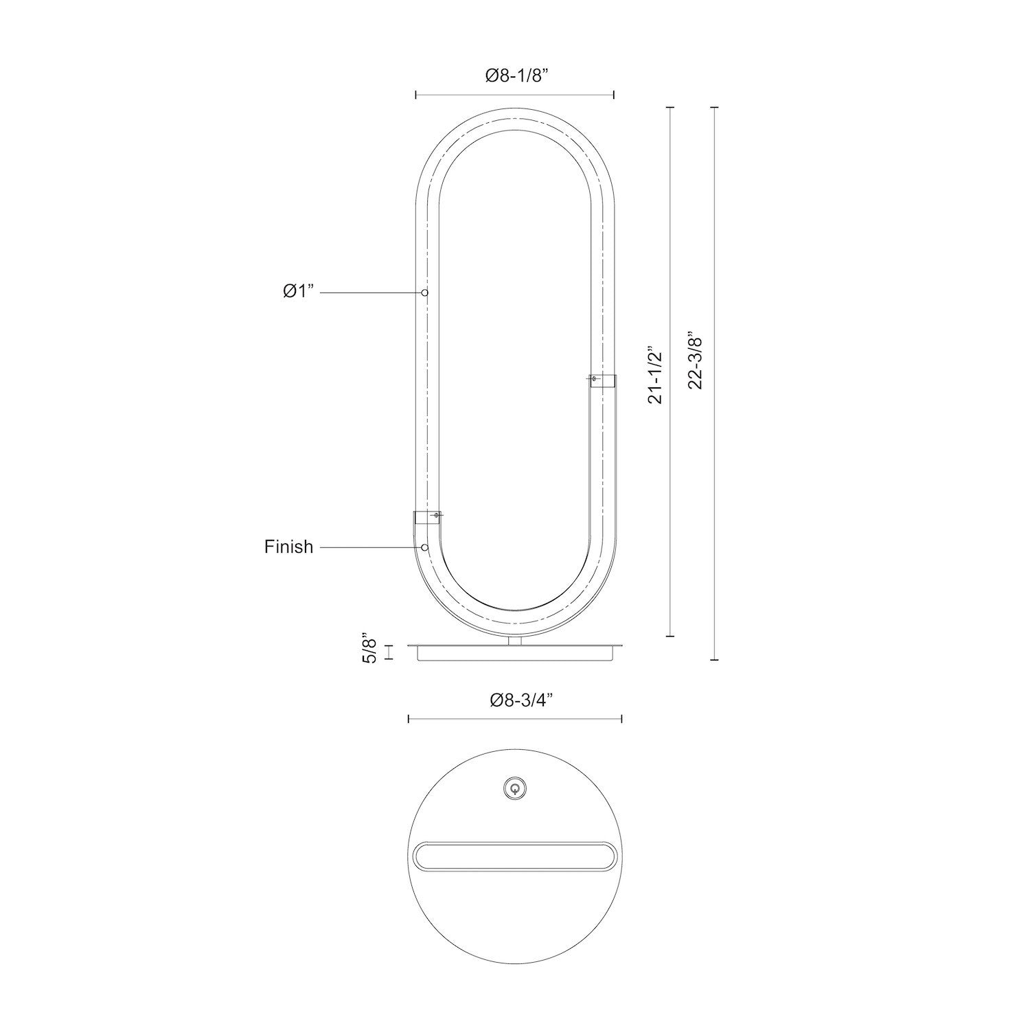 Huron Brushed Gold LED Table Lamp
