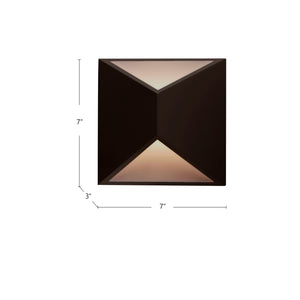 Indio 7-in Bronze LED Exterior Wall Sconce
