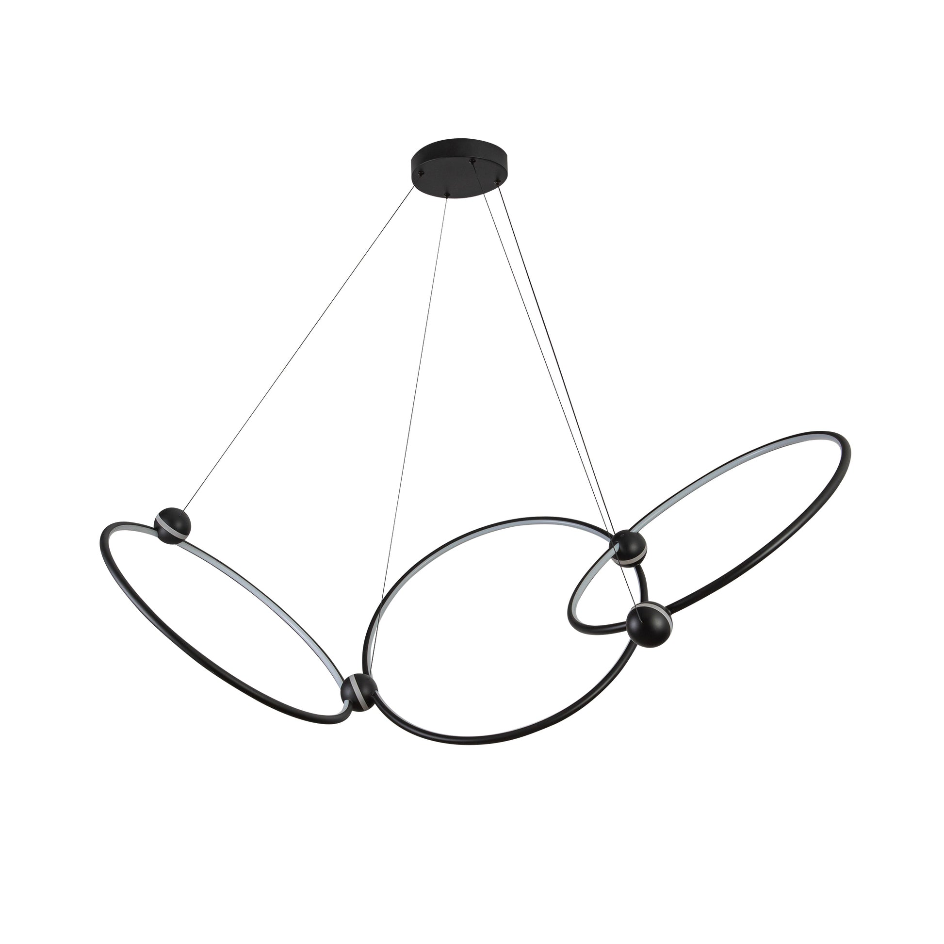 Isho 3 Head Black LED Chandelier