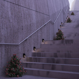 Jackson 4-in Black LED Exterior Wall/Step Lights