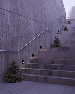 Jackson 4-in Black LED Exterior Wall/Step Lights