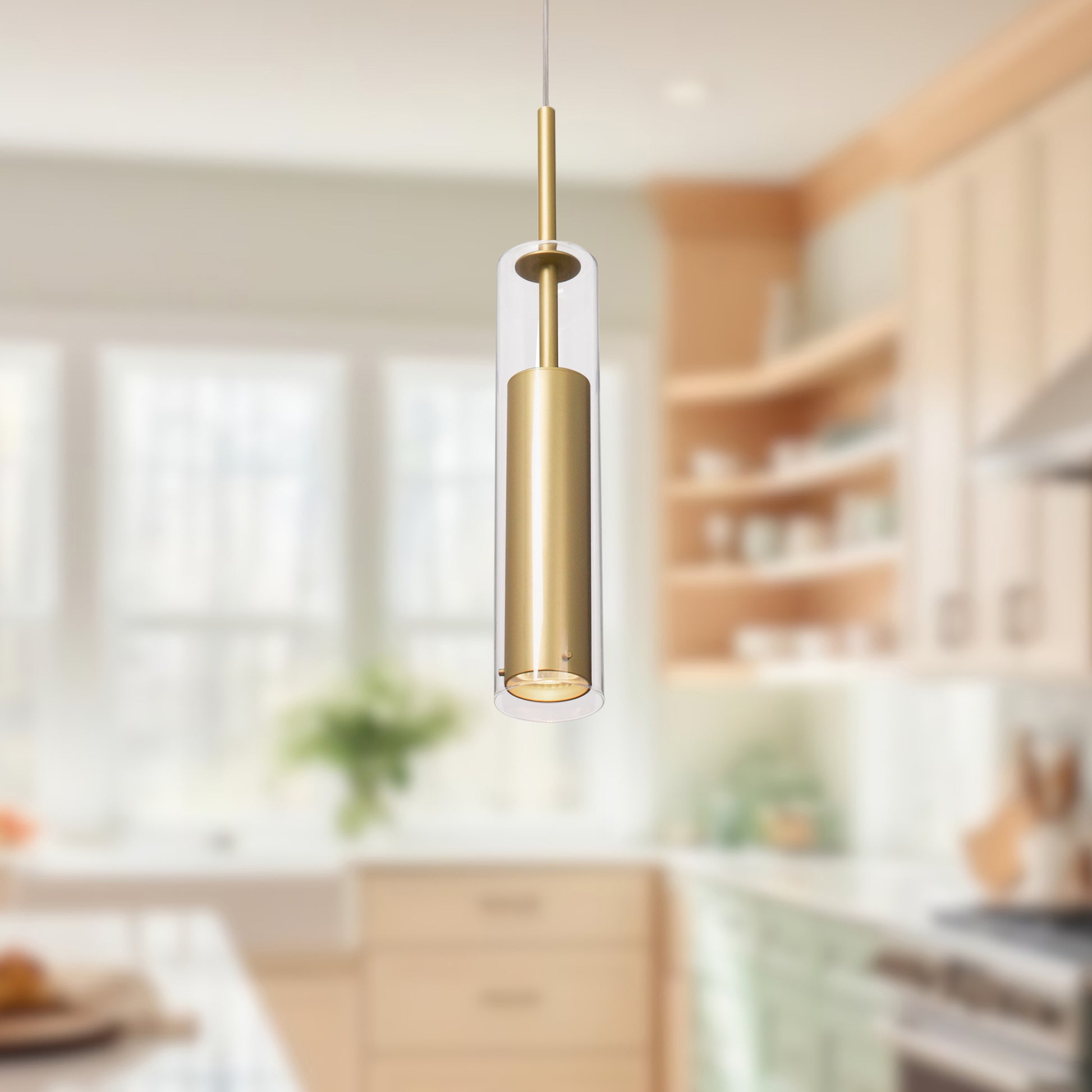 Jarvis 3-in Brushed Gold 1 Light Pendant