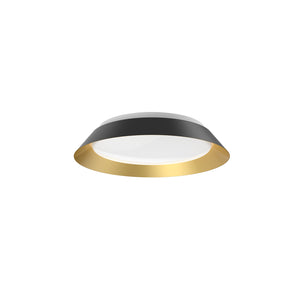 Jasper 14-in White/Gold LED Flush Mount