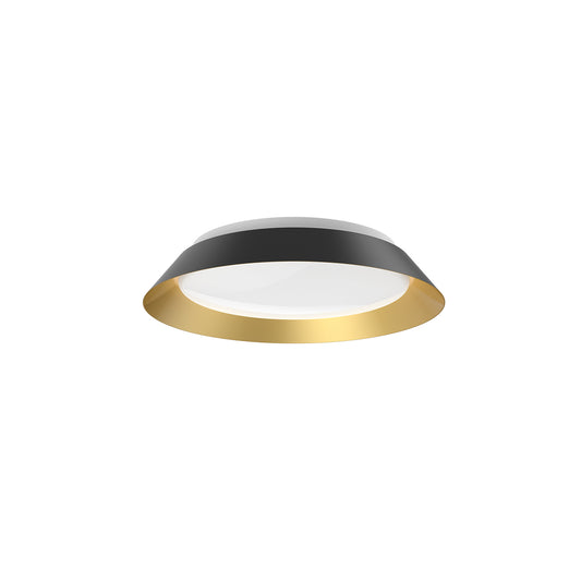 Jasper 14-in White/Gold LED Flush Mount