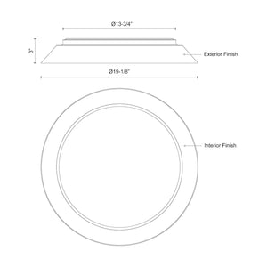 Jasper 19-in Flush Mount