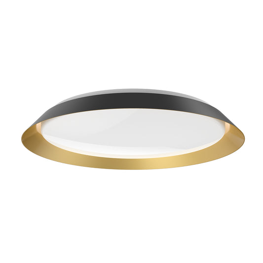 Jasper 23-in White/Gold LED Flush Mount