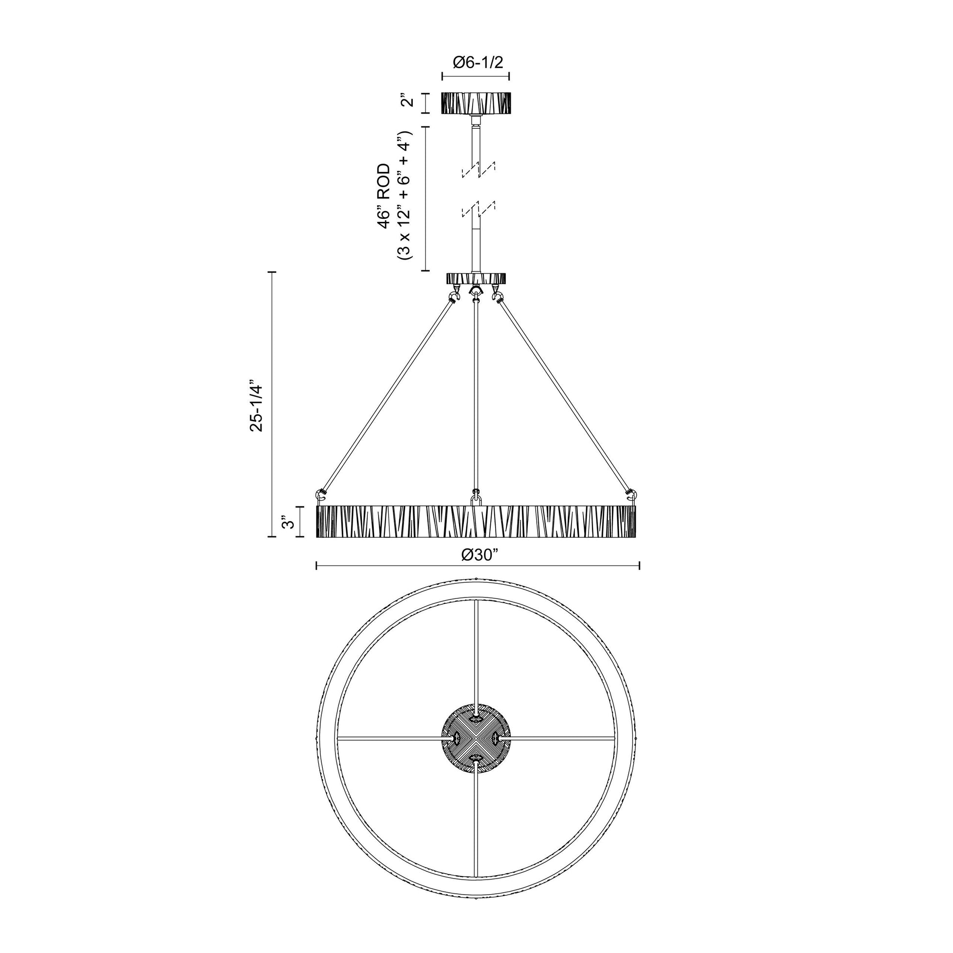 Kensington 30-in Pendant