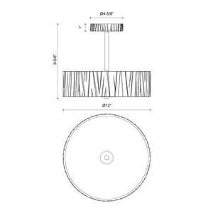 Kensington 12-in Flush Mount