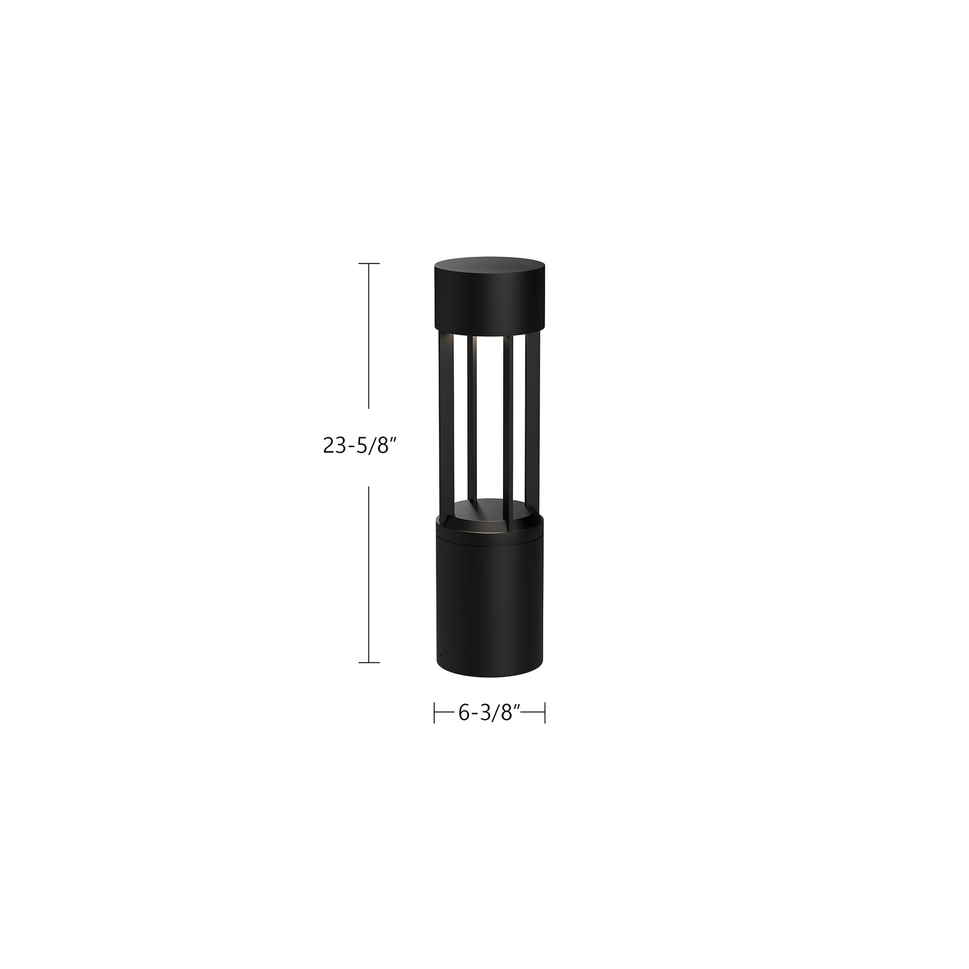 Knox 24-in Black LED Exterior Bollard