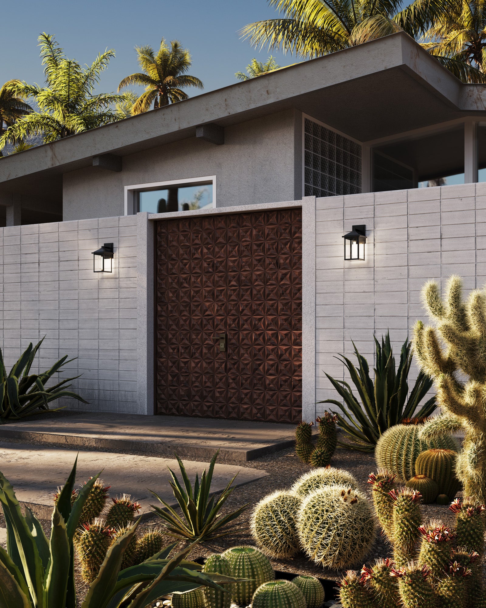 Larchmont 6-in Clear Glass/Textured Black 1 Light Exterior Wall Sconce