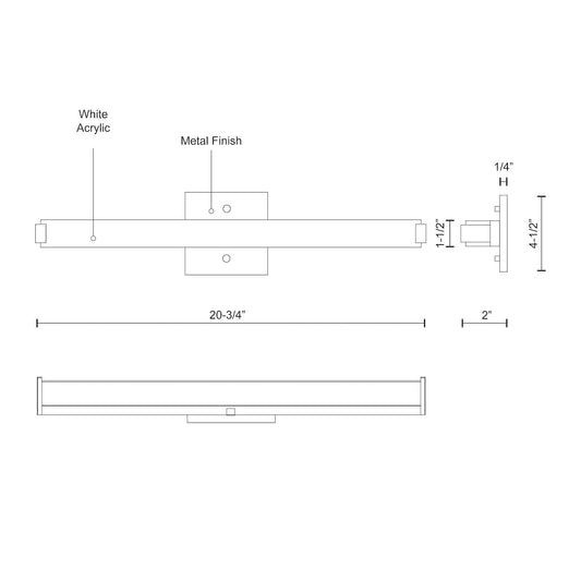 Latitude-Slim 21-in Chrome LED Vanity