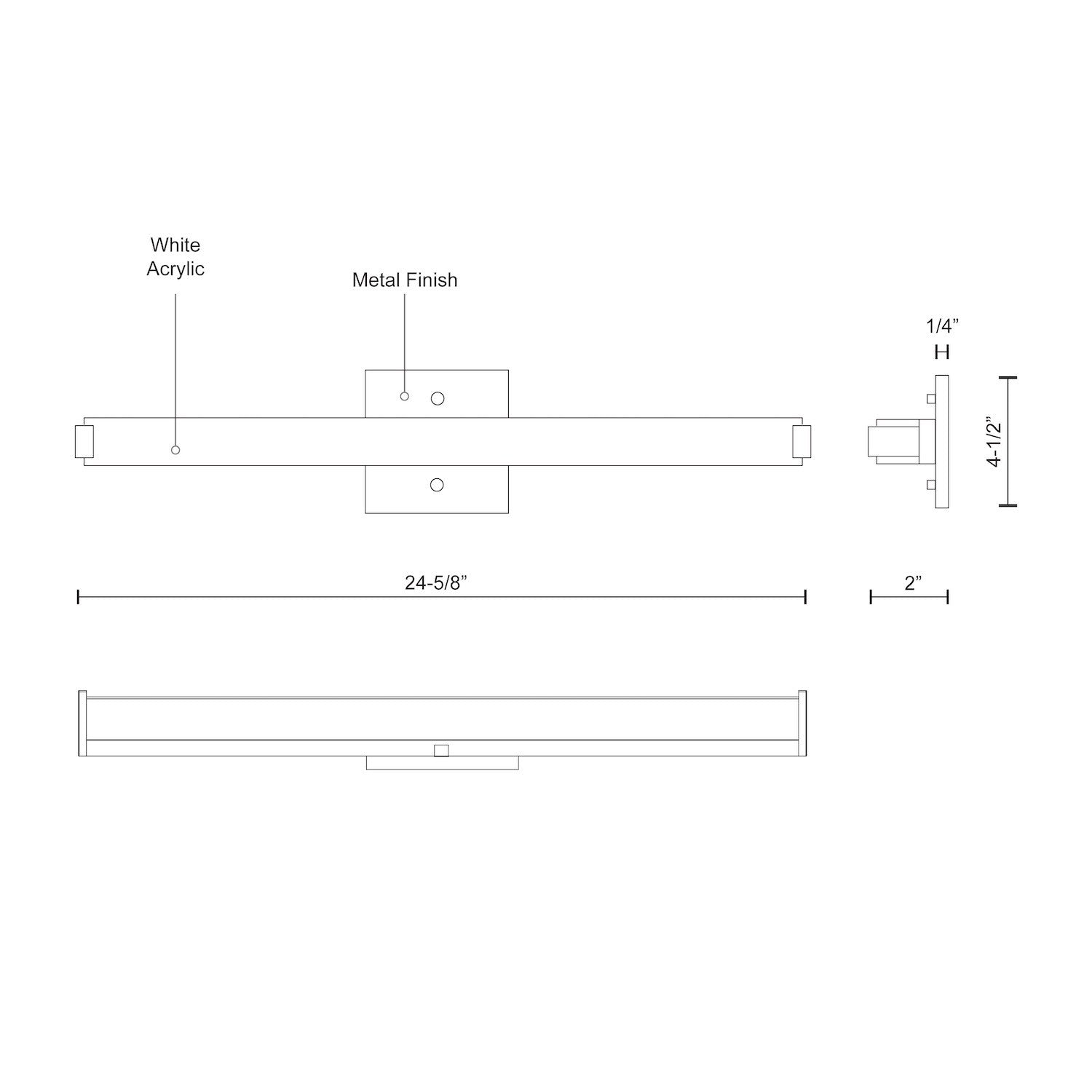 Latitude-Slim 25-in Chrome LED Vanity