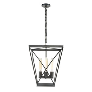 Lattice Vintage Brass 4 Lights Pendant