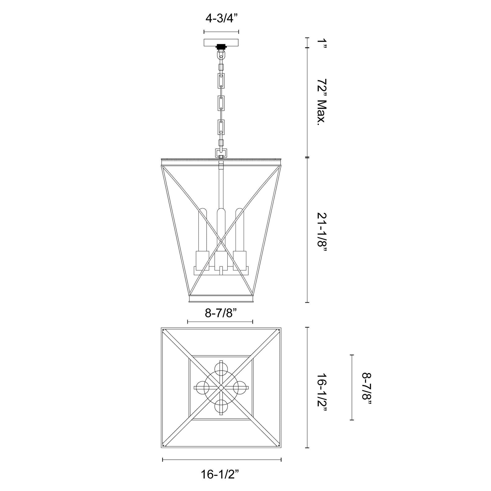 Lattice 16-in Pendant