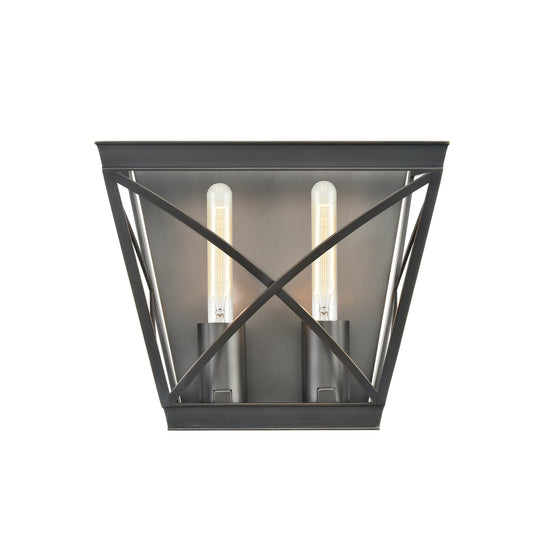 Lattice Vintage Brass 2 Lights Wall/Vanity