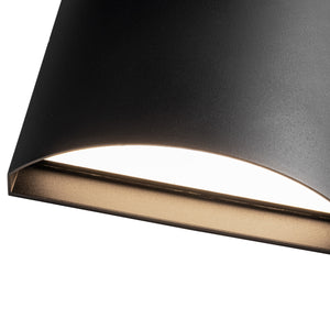 Lenox 8-in Black LED Exterior Wall Sconce