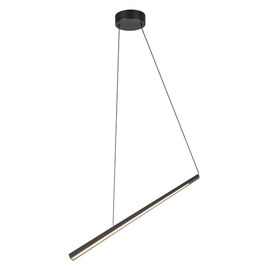 Lex 24-in Vintage Brass LED Linear Pendant