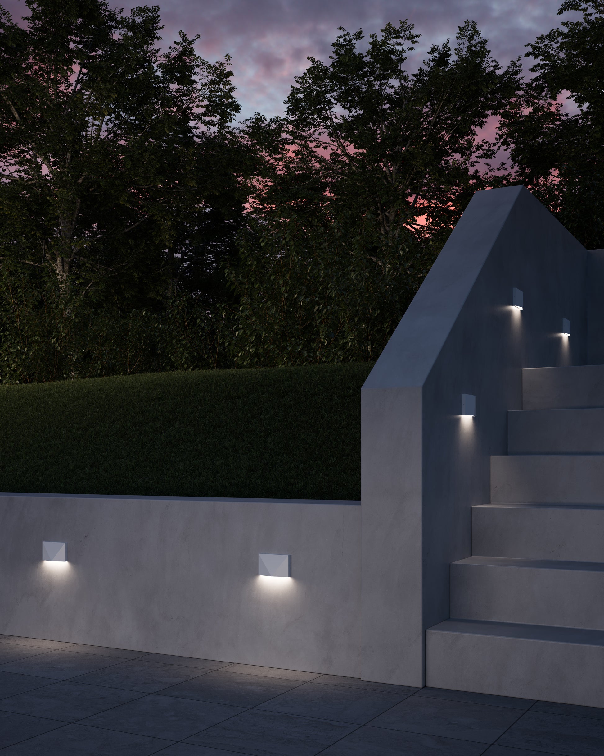Lio 3-in White LED Exterior Wall/Step Lights