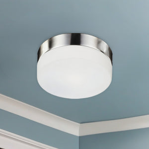 Lomita 12-in Brushed Nickel 2 Lights Flush Mount