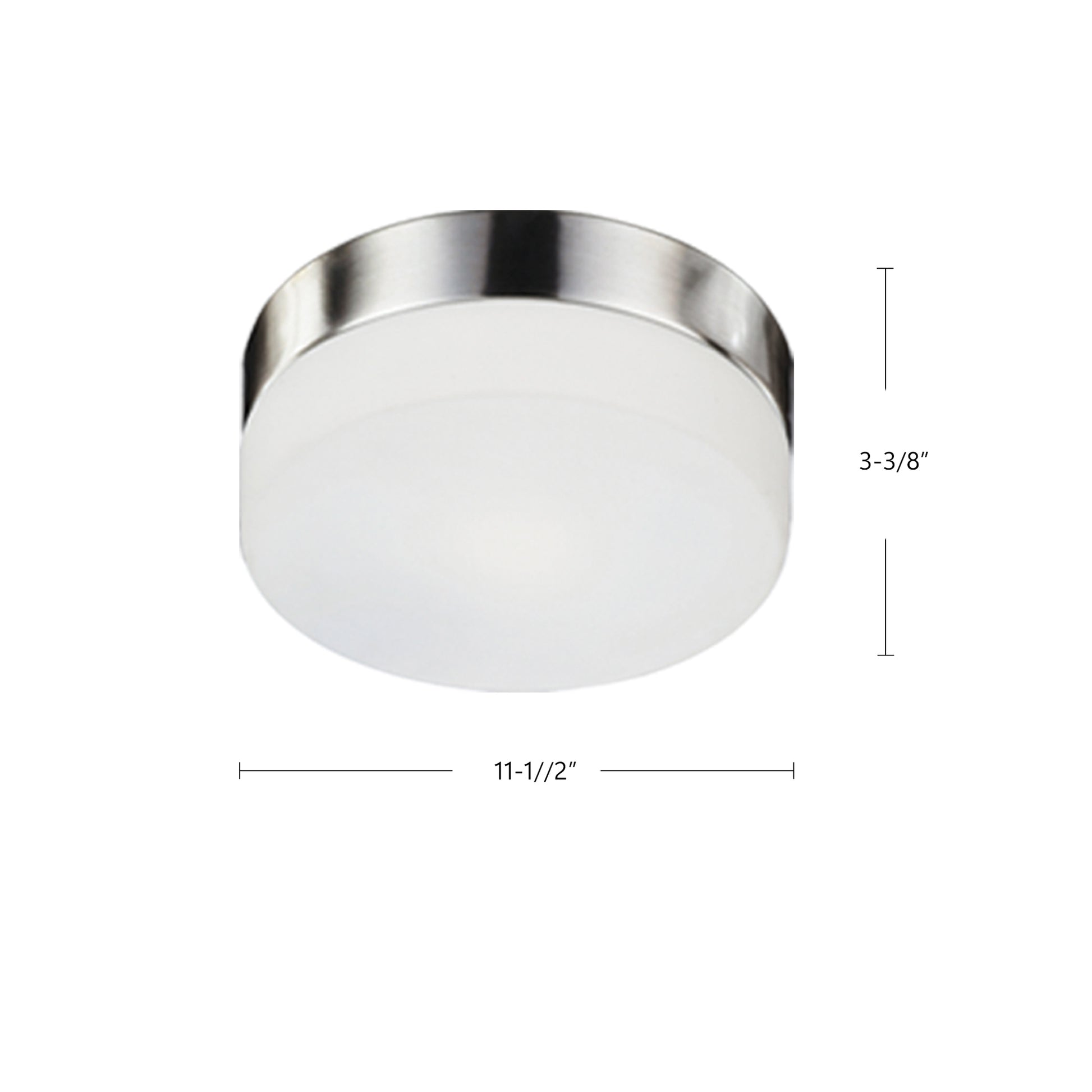 Lomita 12-in Brushed Nickel 2 Lights Flush Mount
