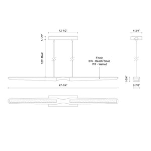 Dakota 42-in Linear Pendant