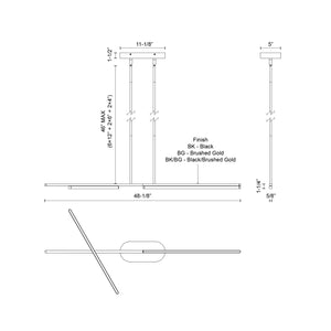Shift 48-in Linear Pendant