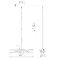 Motif 26-in Black LED Linear Pendant