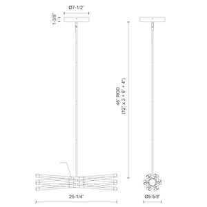 Motif 26-in Black LED Linear Pendant