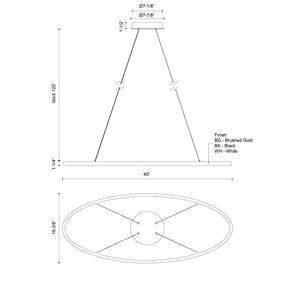 Ovale Linear Pendant