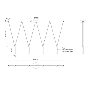 Mason 4-in Linear Pendant