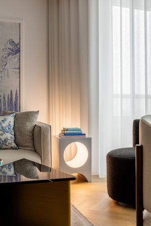 Lunar 15-in Glacier Blue LED Table Lamp