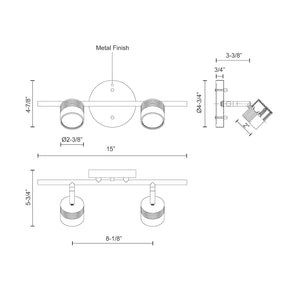 Lyra 15-in Black LED Track Lights